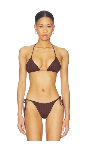 Ashlyn Reversible Bikini Top in Brown. - size L (also in S, XL, XS) - KYA - Modalova