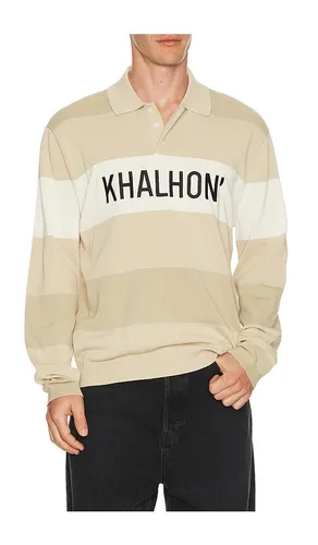 Coastal Stripe Knit Polo Jacket in . Size L. Also in M, XL/1X, XXL/2X - Khalhon - Modalova