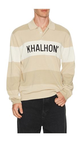 Coastal Stripe Knit Polo Jacket in . Size M. Also in L, XL/1X, XXL/2X - Khalhon - Modalova