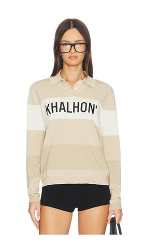 Coastal Stripe Knit Polo Top in . Size L. Also in M, S, XS - Khalhon - Modalova