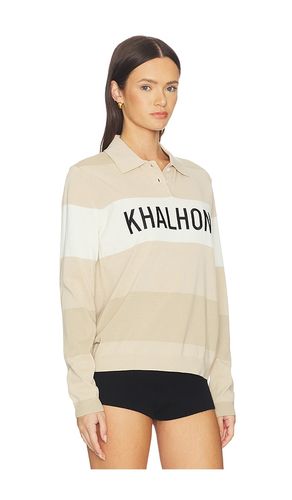 Coastal Stripe Knit Polo Top in . Size L. Also in M, S, XS - Khalhon - Modalova