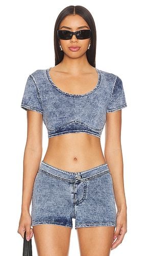 Seamlined Crop Top in Blue. - size M (also in S, XS) - Knorts Knit Denim - Modalova