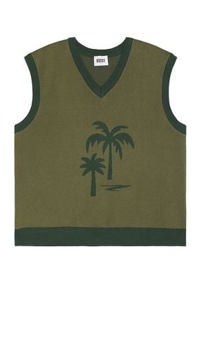 Palm Tree Sweater Vest in Green. - size L (also in M, S, XL/1X) - KROST - Modalova