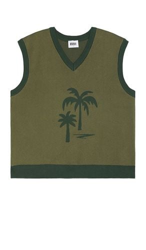 Palm Tree Sweater Vest in Green. - size L (also in S, XL/1X) - KROST - Modalova