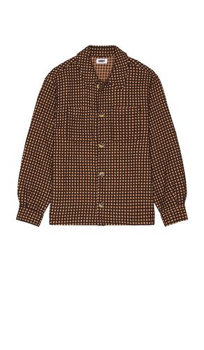 Wool Check Overshirt in Brown. - size L (also in M, S, XL/1X) - KROST - Modalova