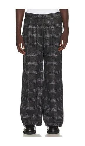 Eco Half-Elastic Plaid Pant in Charcoal. - size L (also in M, S, XL/1X) - KROST - Modalova
