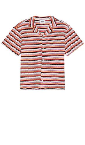 Calico Shell Knit Bowling Shirt in Red. - size M (also in S, XL/1X) - KROST - Modalova