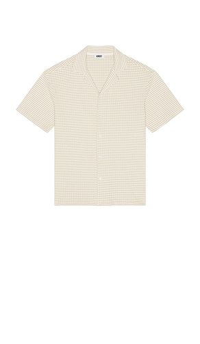 Checkered Knit Bowling Shirt in Cream. - size M (also in S) - KROST - Modalova