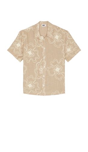 Havana Embroidered Short Sleeve Shirt in Brown. - size M (also in S) - KROST - Modalova