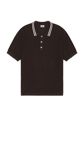 English Rib Short Sleeve Polo in Brown. - size L (also in M, S) - KROST - Modalova