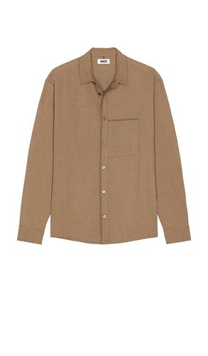 Blanket Stitch Shirt in Brown. - size L (also in M, S, XL/1X) - KROST - Modalova