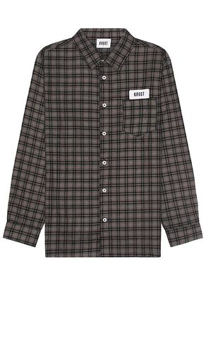 Flannel Button Up Shirt in Grey. - size L (also in M, S) - KROST - Modalova