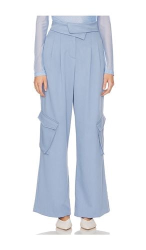 Freda Foldover Pant in Blue. - size L (also in M, S, XS) - Kimberly Taylor - Modalova