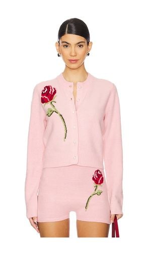 Ginnie Rose Embroidered Cardigan in Pink. - size L (also in M, XS) - Kitri - Modalova