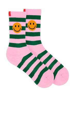 The Women's Rugby Smile Sock in Pink - Kule - Modalova