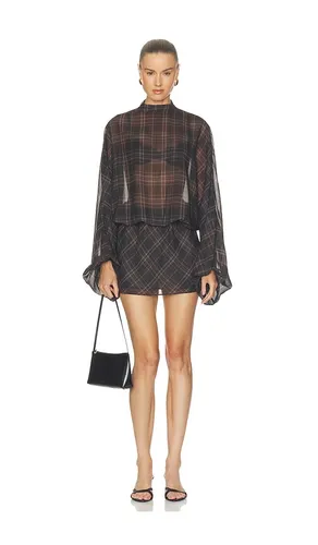 Albany Mini Dress in Brown. - size L (also in M, S) - L'Academie - Modalova