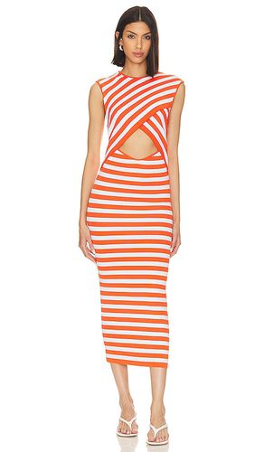 Tina Striped Midi Dress in . - size L (also in M, XL) - L'Academie - Modalova