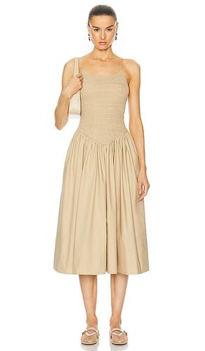 By Marianna Armanda Poplin Midi Dress in Tan. - size M (also in L, S, XL) - L'Academie - Modalova