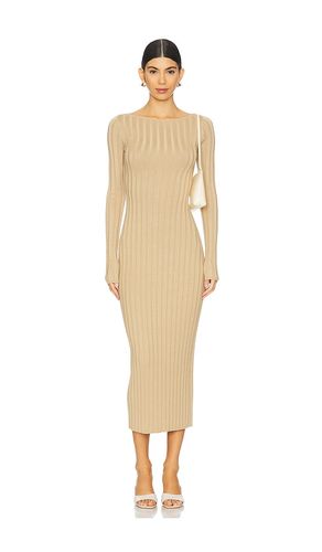 By Marianna Kayce Midi Knit Dress in Tan. - size L (also in M, S, XL) - L'Academie - Modalova