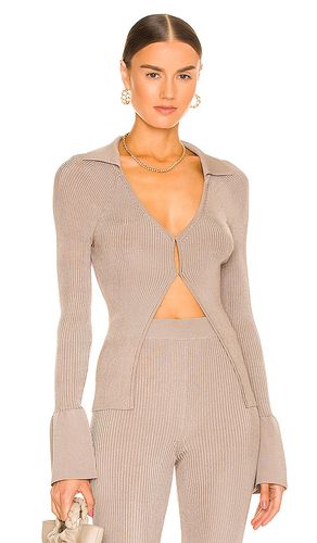 Loch Rib Collar Sweater in Taupe. - size M (also in S) - L'Academie - Modalova