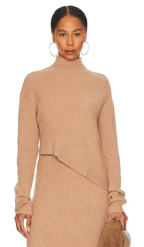 Leola Mock Neck Sweater in Tan. - size M (also in S, XL) - L'Academie - Modalova