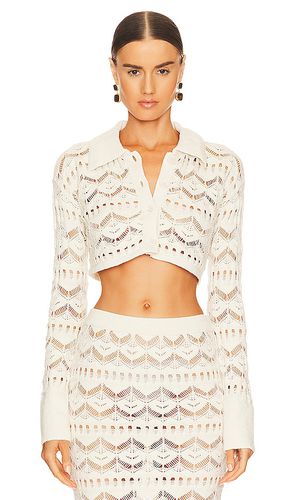 Talmai Pointelle Cropped Cardigan in . - size M (also in S, XL) - L'Academie - Modalova