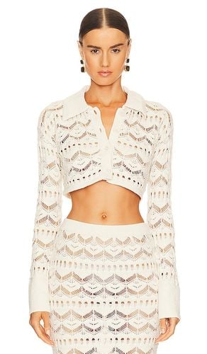 Talmai Pointelle Cropped Cardigan in . - size M (also in S, XS) - L'Academie - Modalova