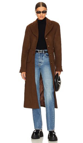 X Marianna Long Coat in Chocolate. - size L (also in M, S, XL) - L'Academie - Modalova