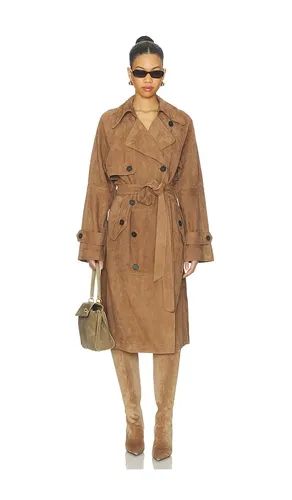 Dara Suede Trench Coat in . Size L. Also in XL - L'Academie - Modalova