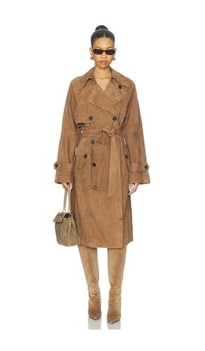 Dara Suede Trench Coat in . Size S. Also in M, L - L'Academie - Modalova