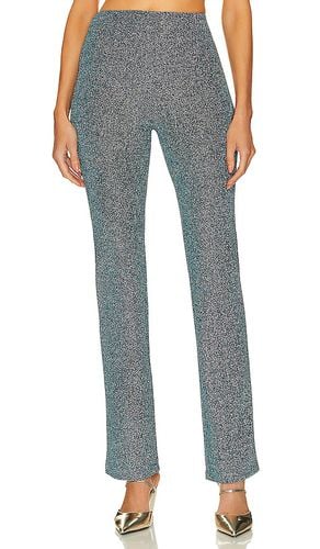 Pantalones metallic tie knit en color azul talla M en - Blue. Talla M (también en S) - L'Academie - Modalova