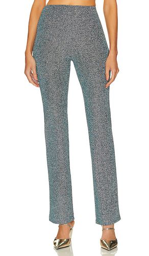 Metallic Tie Knit Slim Pants in Blue. - size M (also in S) - L'Academie - Modalova