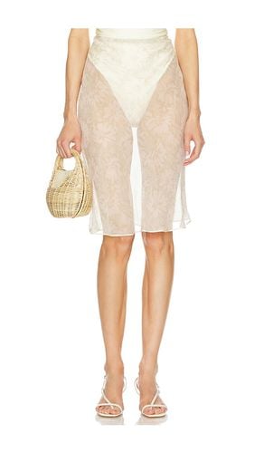 By Marianna Capucine Silk Mini Skirt in Neutral. - size L (also in M, S, XL, XS) - L'Academie - Modalova