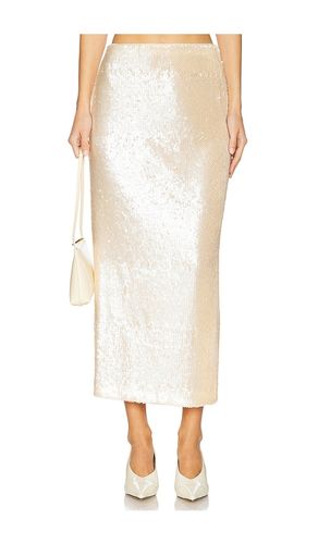 By Marianna Ceci Sequin Midi Skirt in Nude. - size L (also in M, XL, XXS) - L'Academie - Modalova