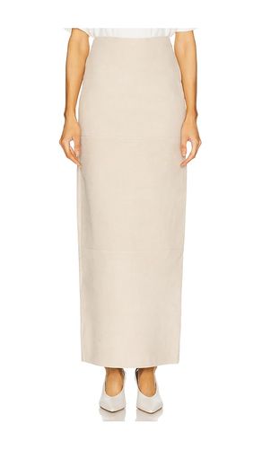 By Marianna Kofi Suede Maxi Skirt in Beige. - size L (also in M, S, XL, XS, XXS) - L'Academie - Modalova