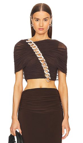 By Marianna Fria Cropped Top in Brown. - size M (also in S, XS, XXS) - L'Academie - Modalova