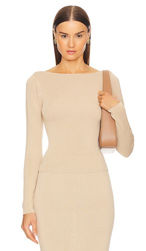 By Marianna Della Long Sleeve Top in Neutral. - size L (also in XL) - L'Academie - Modalova