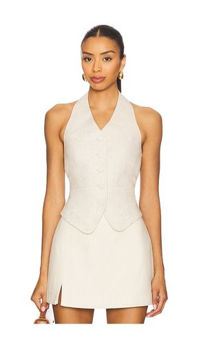 By Marianna Uma Linen Top in Beige. - size L (also in M, S, XL, XS) - L'Academie - Modalova