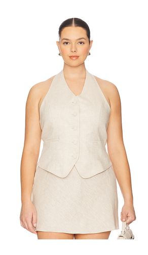 Uma Linen Top in Beige. - size S (also in M, L, XL) - L'Academie - Modalova