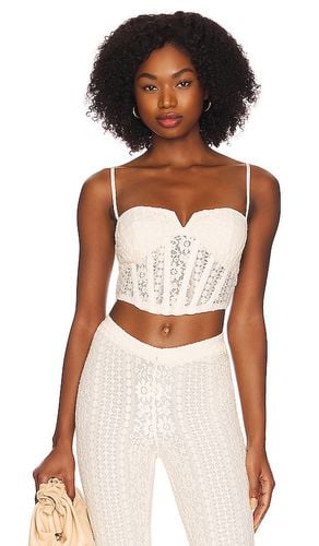 Maxime Corset Top in Cream. - size L (also in M, S, XL) - L'Academie - Modalova