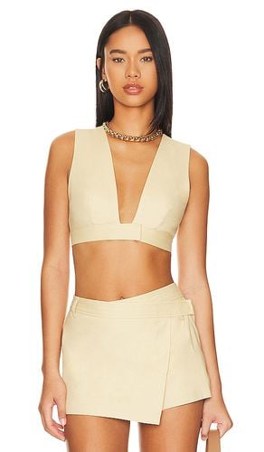 Stretch Linen Bra Top in Beige. - size L (also in XL) - L'Academie - Modalova