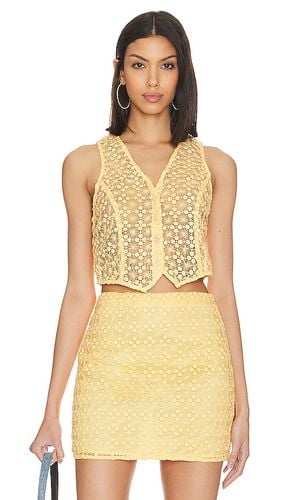 Carra Lace Vest in Yellow. - size L (also in S) - L'Academie - Modalova