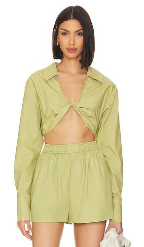 Tereza Poplin Crop Top in Green. - size M (also in S) - L'Academie - Modalova