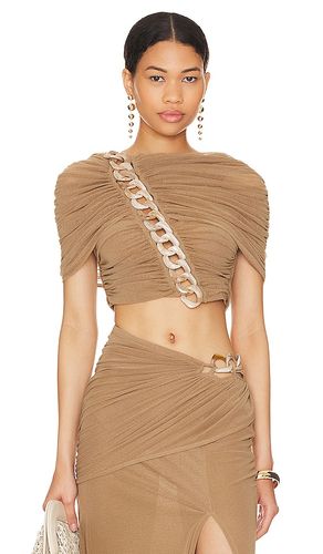 Fria Cropped Top in Taupe. - size M (also in S, XS) - L'Academie - Modalova