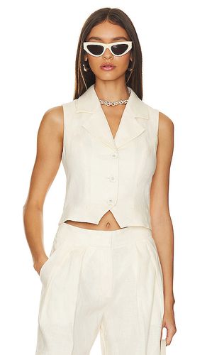 Carinne Linen Vest Top in Cream. - size L (also in M, XL, XS) - L'Academie - Modalova