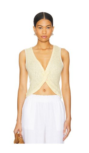 Caspian Twist Front Mesh Top in Yellow. - size M (also in L, S, XS) - LA Made - Modalova