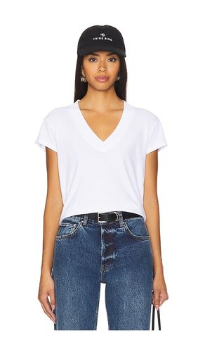 Suri Deep V Cap Sleeve Tee in . Size XS. Also in S, M, L - LA Made - Modalova