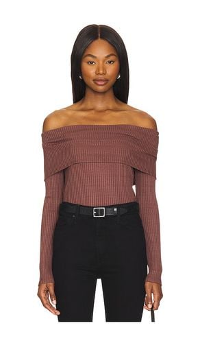 Kayla Off Shoulder Long Sleeve Top in Brown. - size L (also in M, S, XL, XS, XXL) - LA Made - Modalova