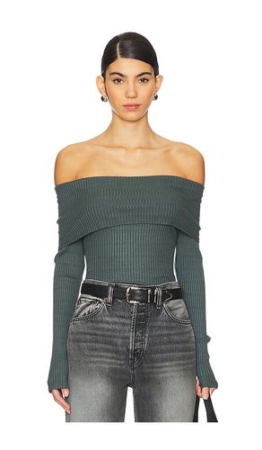 Kayla Off Shoulder Long Sleeve Top in Sage. - size L (also in M, S, XL, XS) - LA Made - Modalova