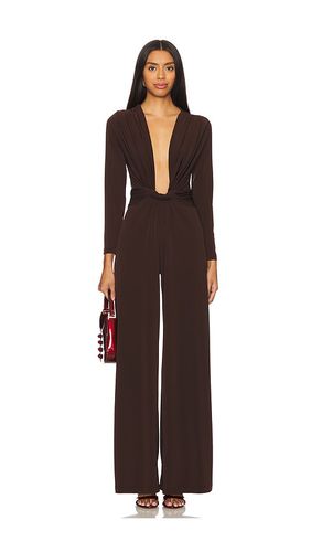 Amanda Maxi Jumpsuit in Chocolate. - size L (also in M, S) - Leslie Amon - Modalova